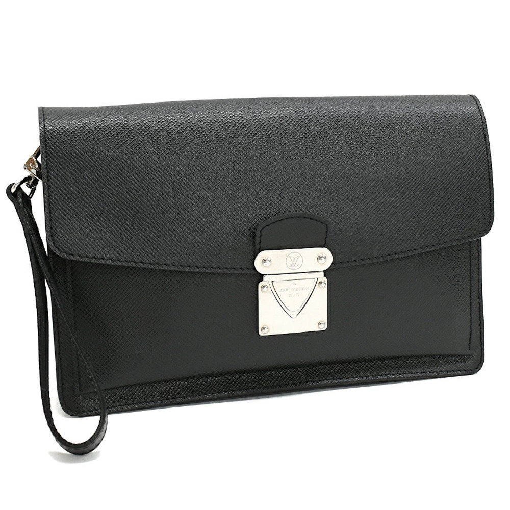Louis Vuitton Veraiya Bag Shoulder Taiga Leather Ardoise Charcoal Black